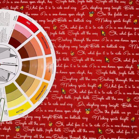 Red Christmas Jingle Bells Lyrics by Lindsay Wilkes - Riley Blake Designs - 1 Yd - Picture 5 of 7